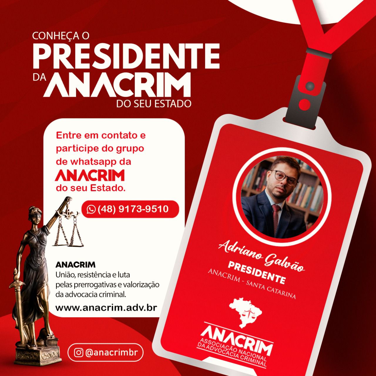You are currently viewing Conheça o Presidente – ANACRIM Santa Catarina (SC)