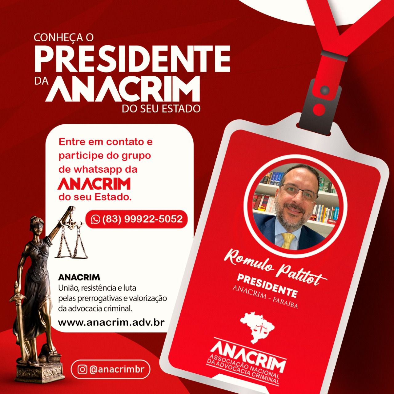 You are currently viewing Conheça o Presidente – ANACRIM Paraíba (PB)