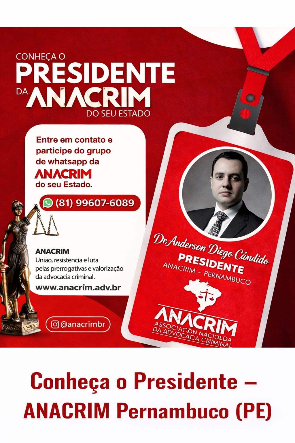 You are currently viewing Conheça o Presidente – ANACRIM Pernambuco (PE)