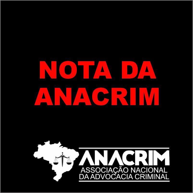 You are currently viewing NOTA DA ANACRIM AO MINISTÉRIO DA JUSTIÇA E À IMPRENSA